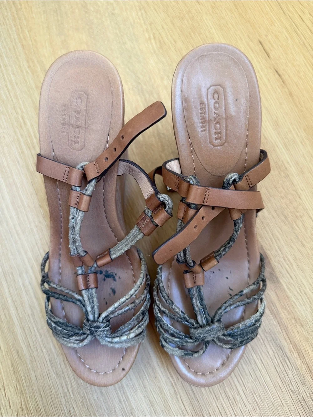 Coach wedge sandals